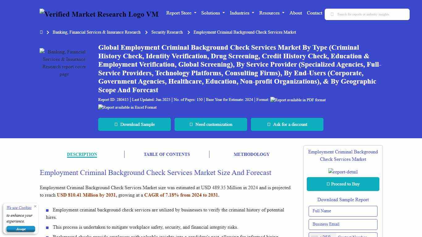 In-Depth Industry Outlook: Employment Criminal Background Check Services Market Size & Forecast